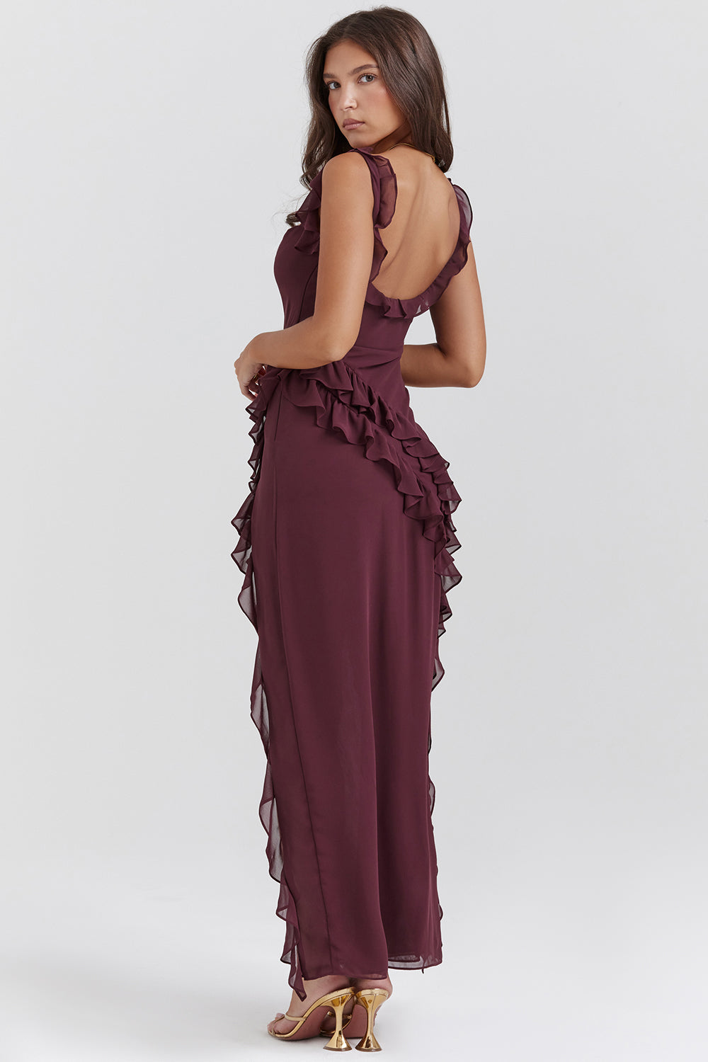 Ruffle elegance maxi dress