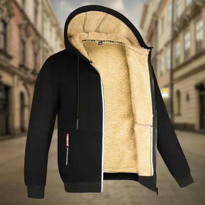 Men's fleece jacket with hood