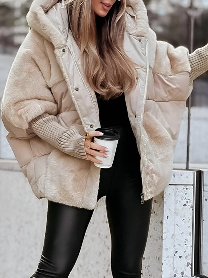 Luxury winter jacket with fur details