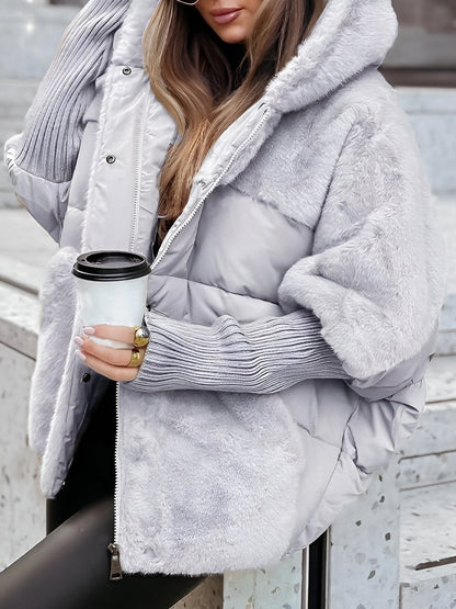 Luxury winter jacket with fur details