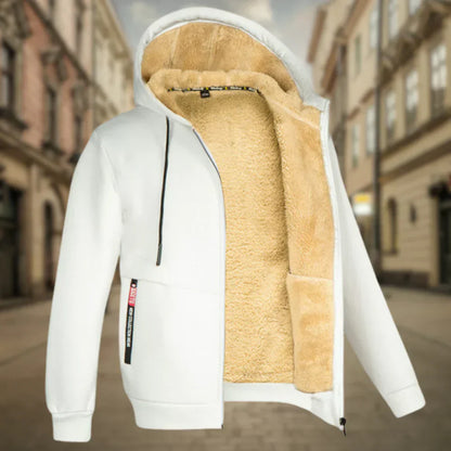 Men's fleece jacket with hood