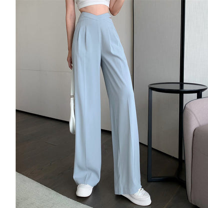 Elegance trousers with wide leg and high waist