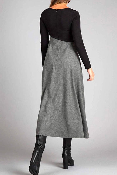 Rowy™ | Graceful contrast maxi dress
