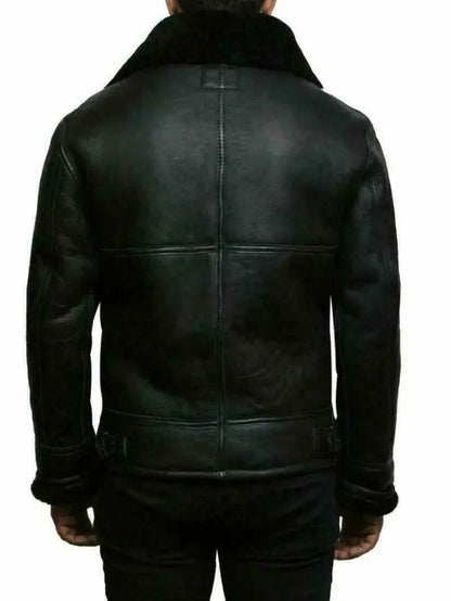 Vegan leather winter coat