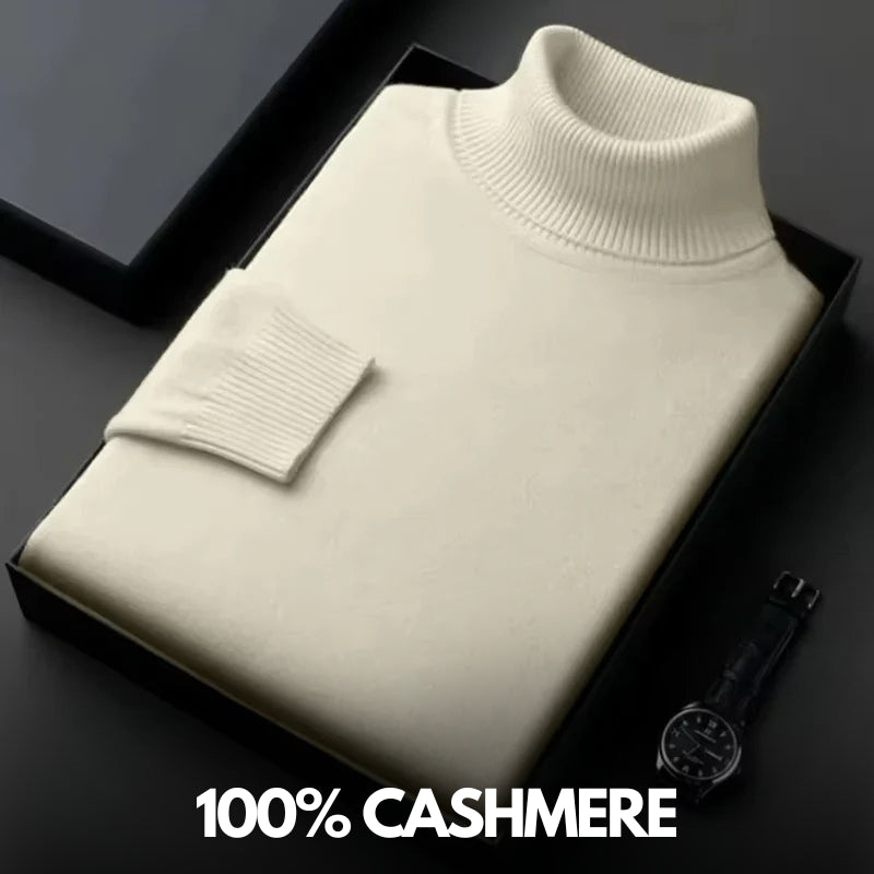 Cashmere turtleneck sweater for men