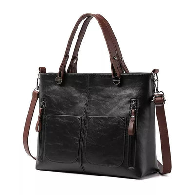Rowy™ | Elegant leather hand & shoulder bag