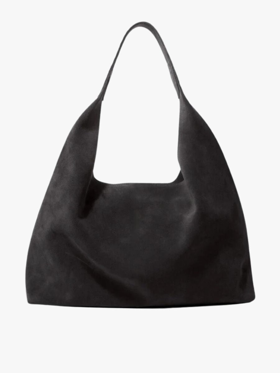 Suede tote bag