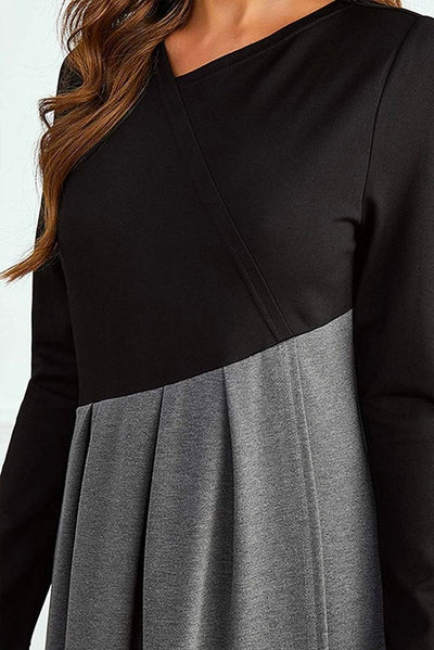 Rowy™ | Graceful contrast maxi dress