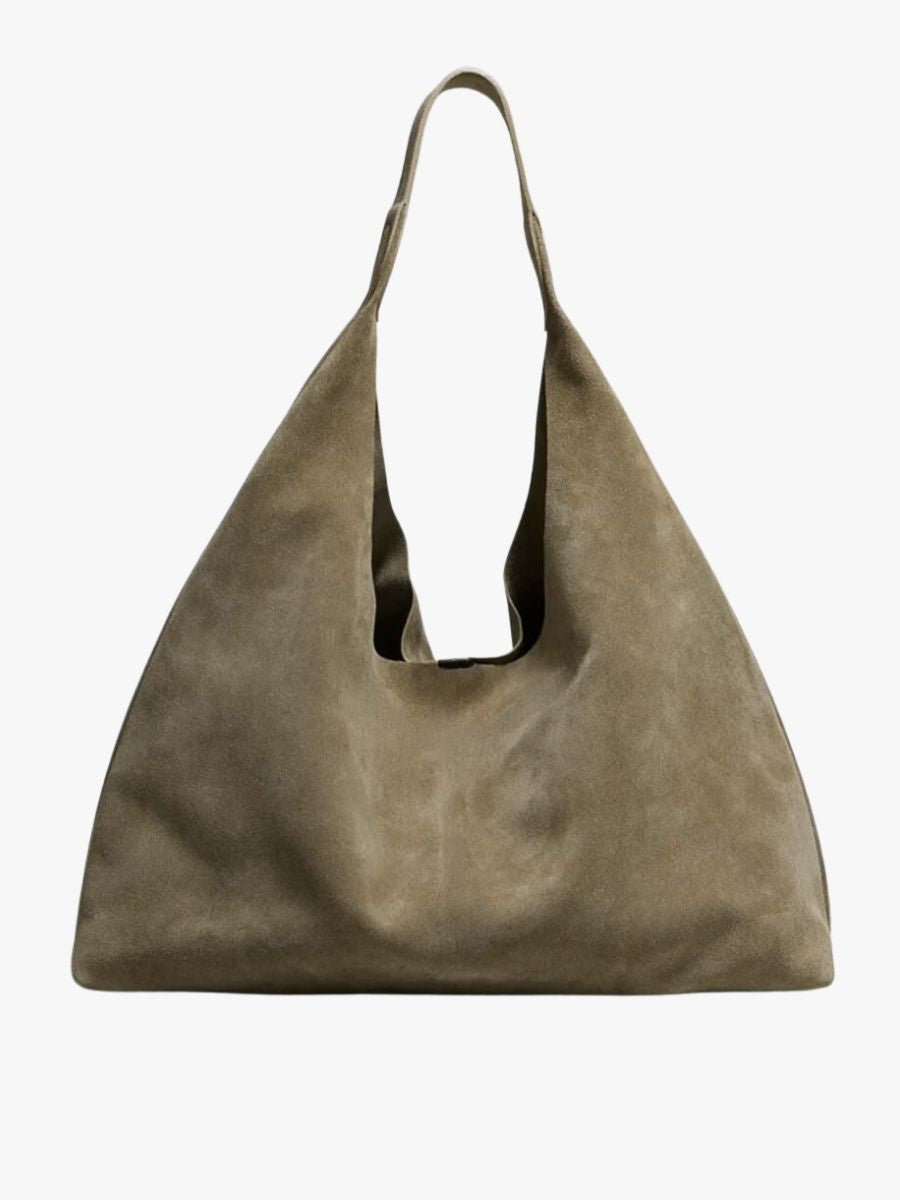 Suede tote bag