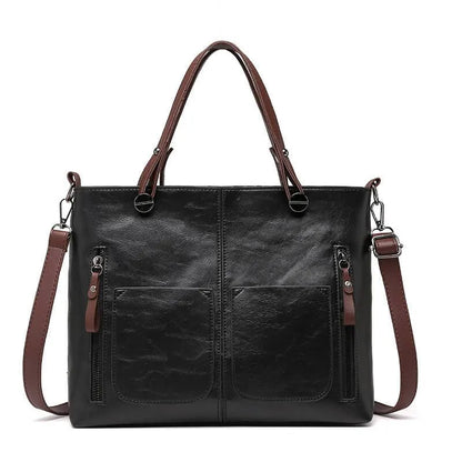 Elegant leather hand & shoulder bag