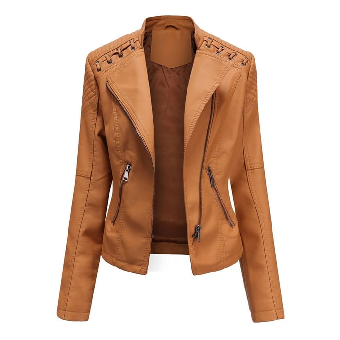 UrbanEdge Washed leather jacket