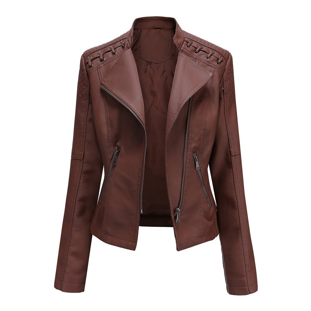 UrbanEdge Washed leather jacket