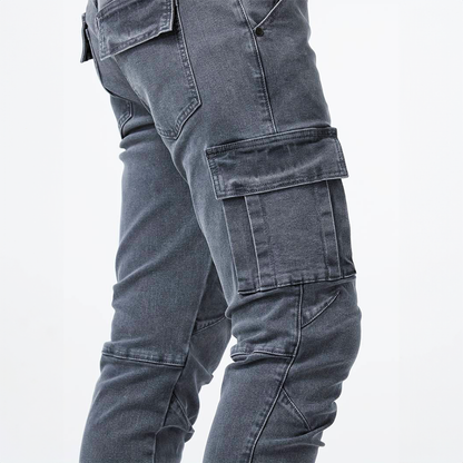 Stretch cargo jeans for men