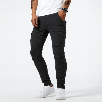 Stretch cargo jeans for men