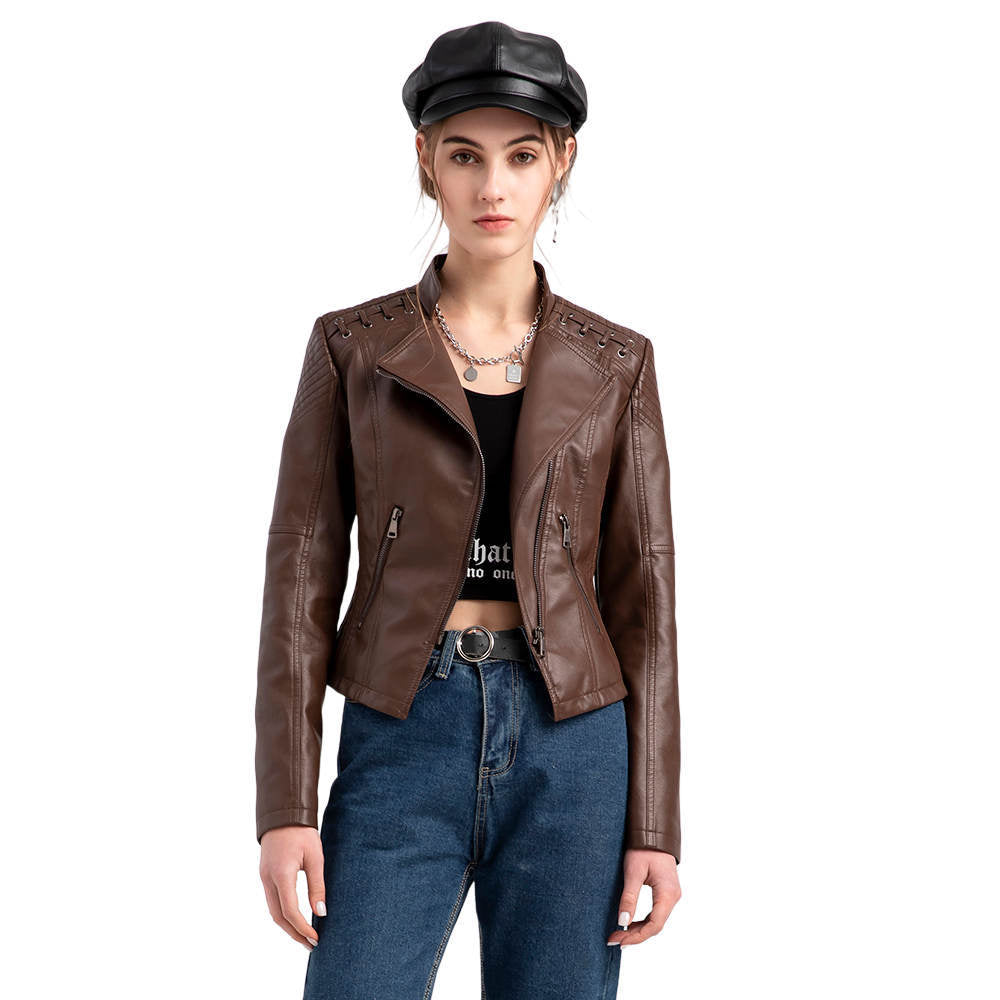 UrbanEdge Washed leather jacket