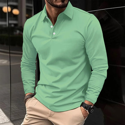 Modern long sleeve polo