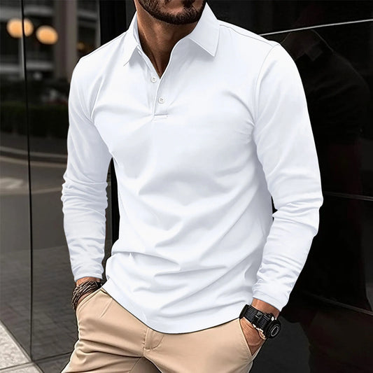 Modern long sleeve polo