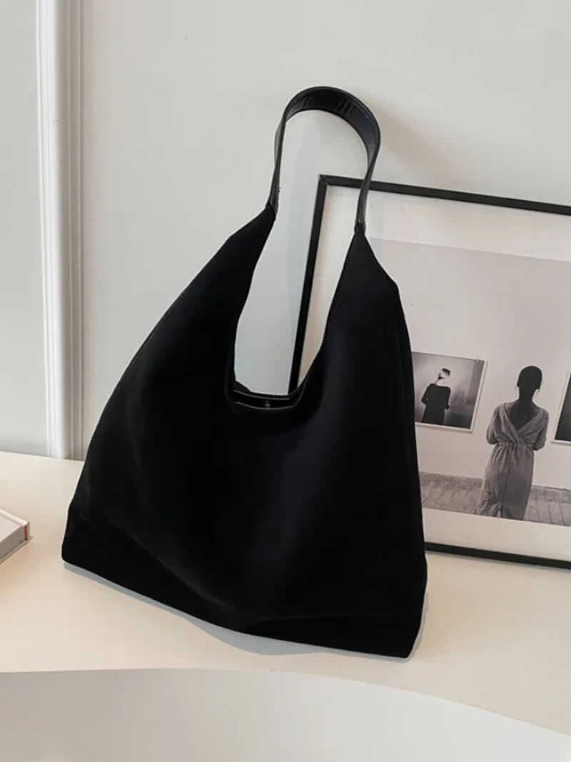 Suede tote bag