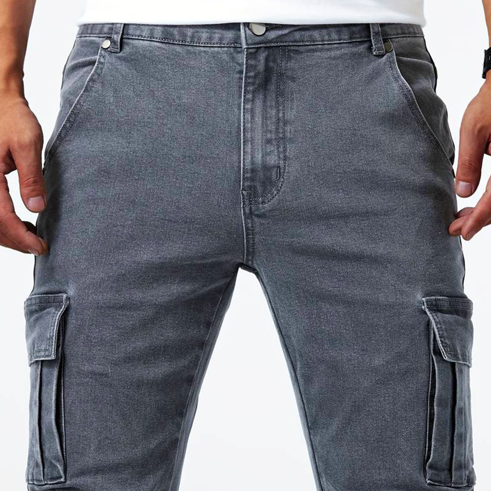 Stretch cargo jeans for men