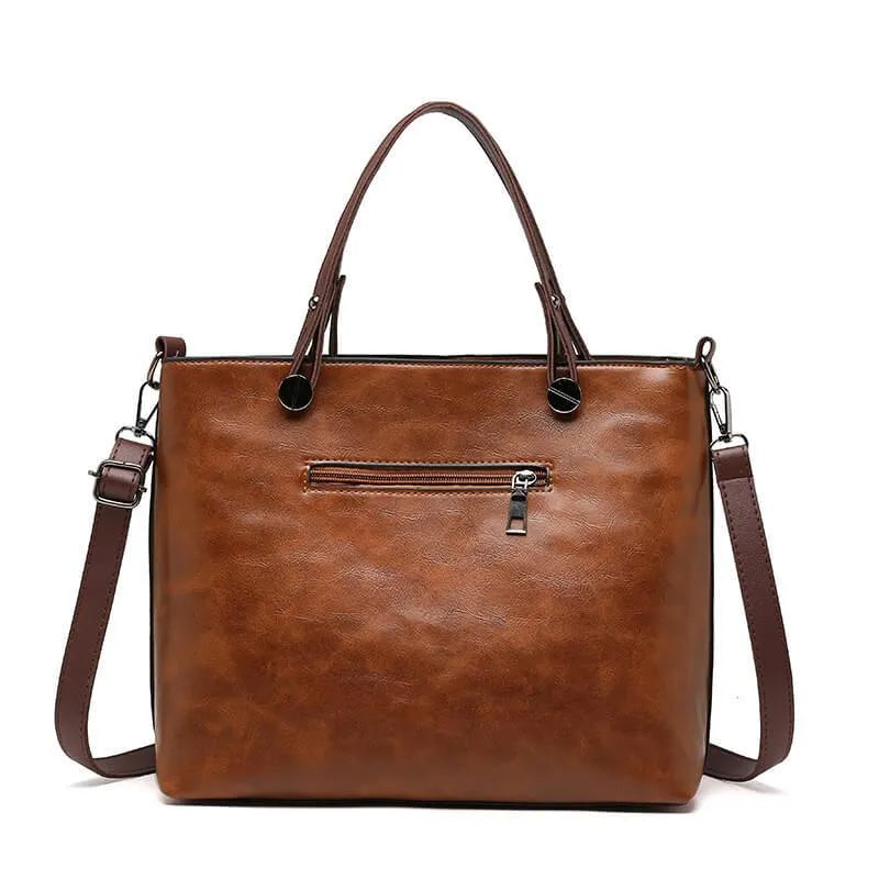 Elegant leather hand & shoulder bag