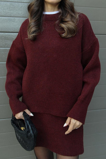 Trendy fall set - sweater & skirt