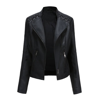 UrbanEdge Washed leather jacket