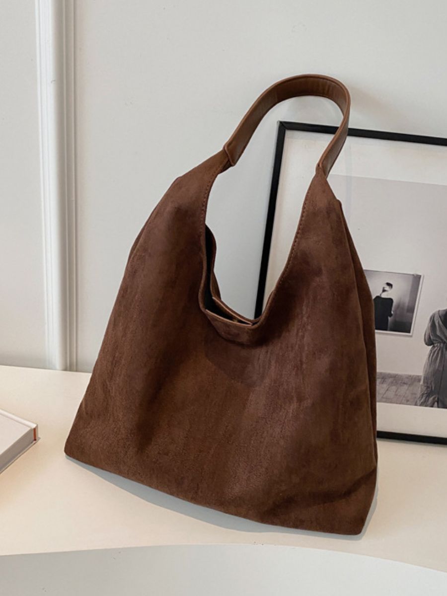 Suede tote bag