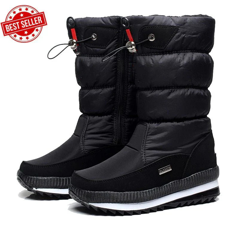 Waterproof winter boots with non-slip sole